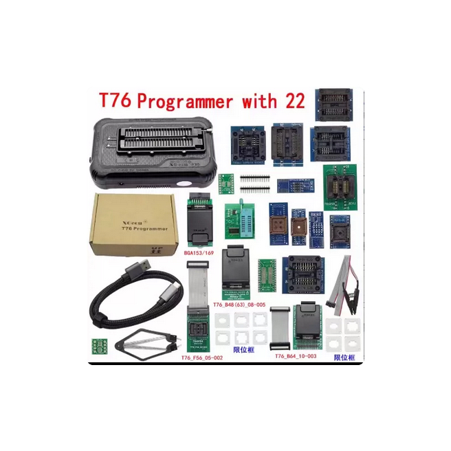 XGecu T76 โปรแกรมเมอร์ XGecu T76 USB 3.0 Universal Programmer พร้อม XGecu T76 5/22 อะแดปเตอร์รองรับ 