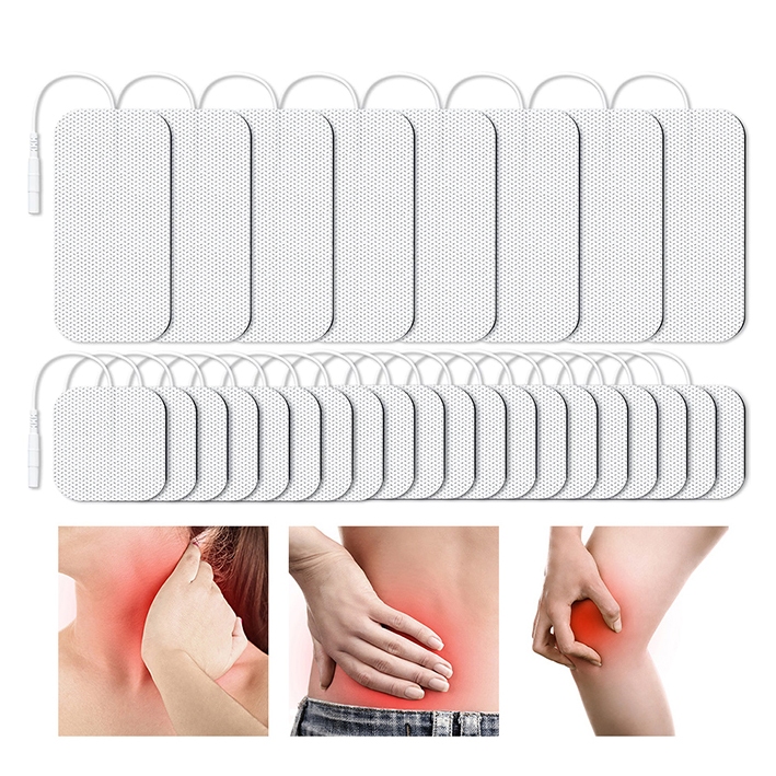 Jbmbhc EMS Electrode Pads Slim Electro Pad สําหรับ Tens Unit Therapy เปลี่ยน Tens นวดแผ่นสําหรับเครื่องนวด 4*4 ซม.