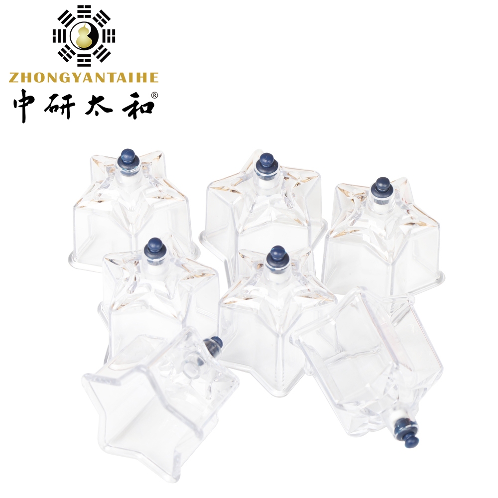 ขนาดใหญ่ Five-pointed Star Cupping พลาสติกสูญญากาศ Cupping Beauty นวด Star รูป Cupping ถ้วยดูดเดี่ยว