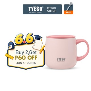 TYESO Insulated 304 Stainless Steel Thermos Cup Double-layer Gradient Coffee Mug With Handle 355ml 01-01043