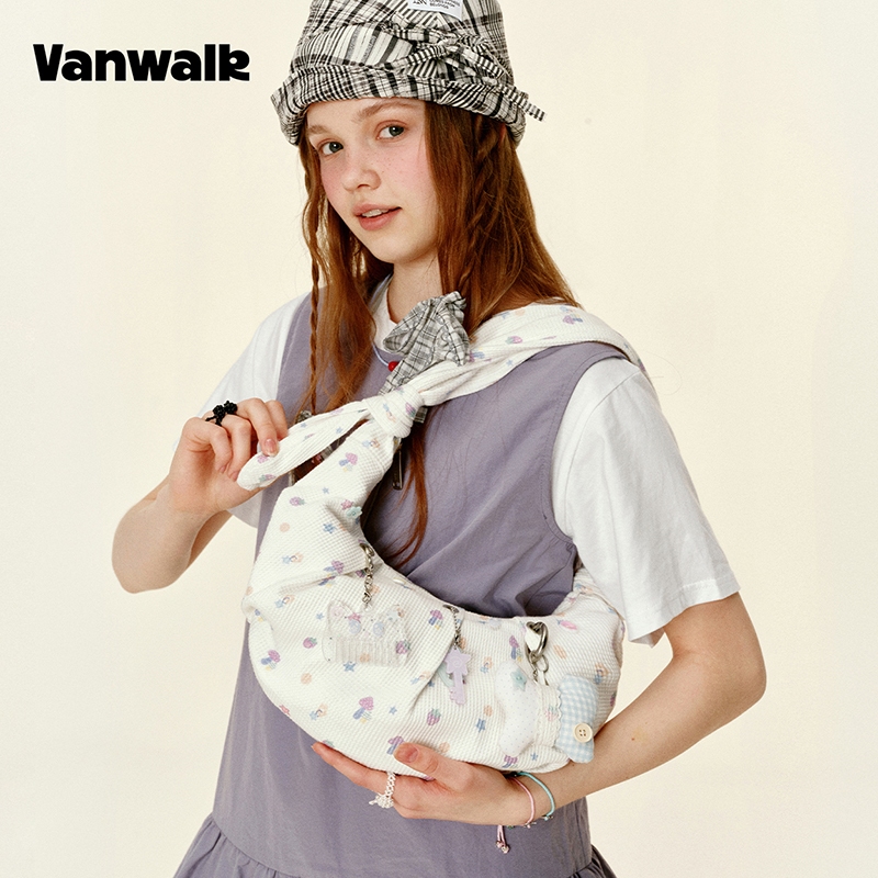 VANWALK gulugulu Niche, Relaxed-Style Shoulder/Crossbody/Underarm Clutch Bag for Women - Casual Bag 