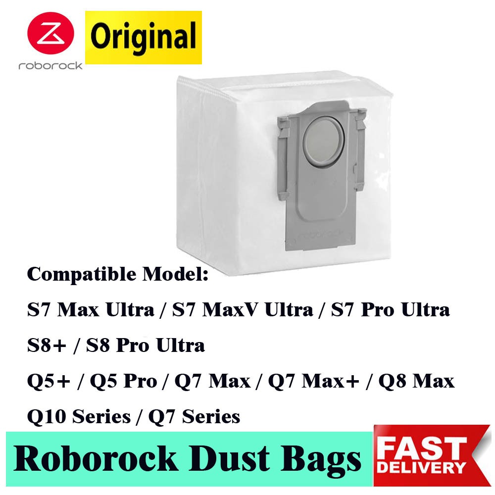Original Roborock ถุงเก็บฝุ่นอะไหล่สําหรับ Q10 X5+/Q7 L5+/Q10 S5+/Q7 M5+/Q7 M5+/Q10 VF+/Q10 PF+/Q7 T