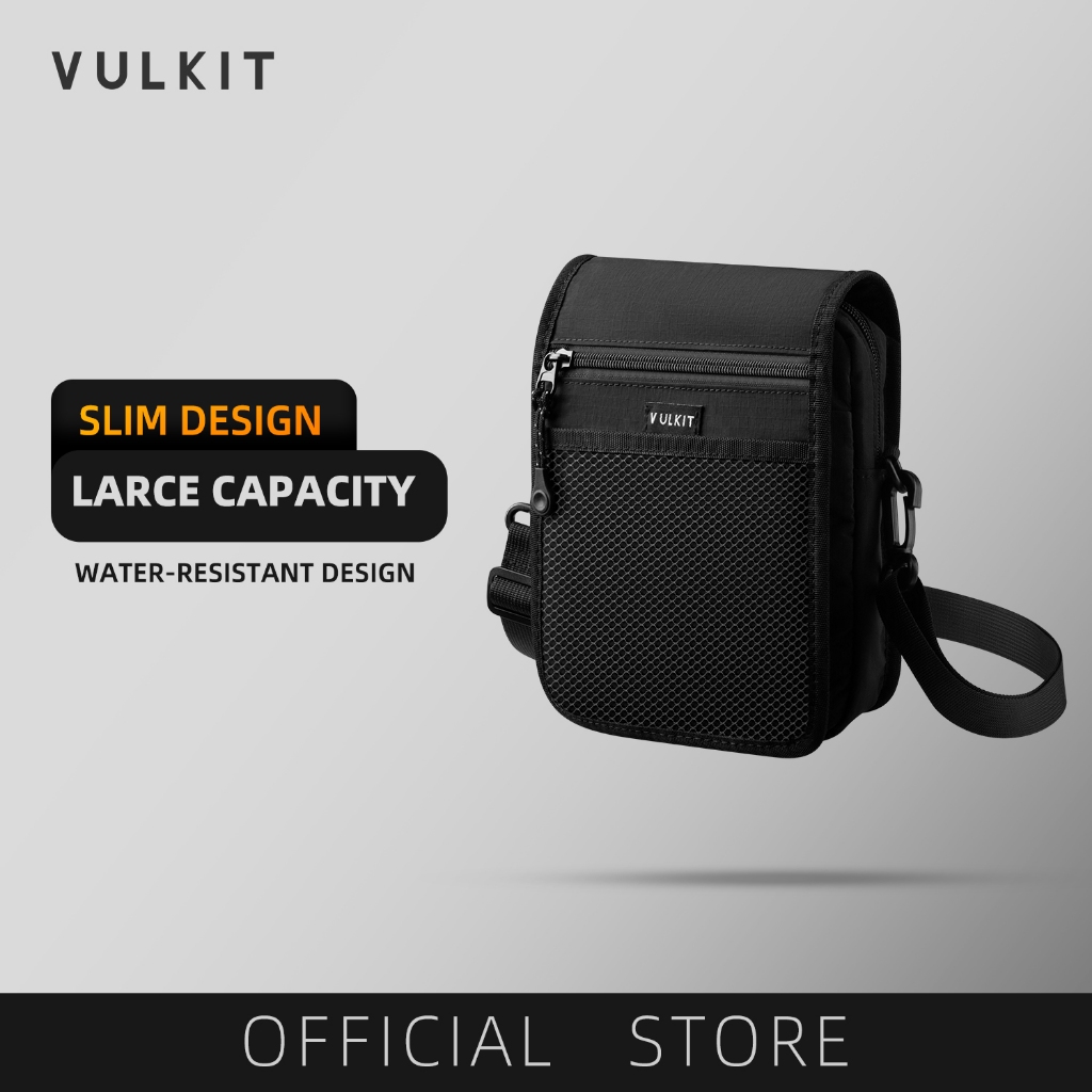 VULKIT-กระเป๋าสะพายใบเล็กสําหรับผู้ชายพร้อมสายรัดปรับได้กระเป๋าสะพายข้างน้ําหนักเบากระเป๋าสะพายไหล่-