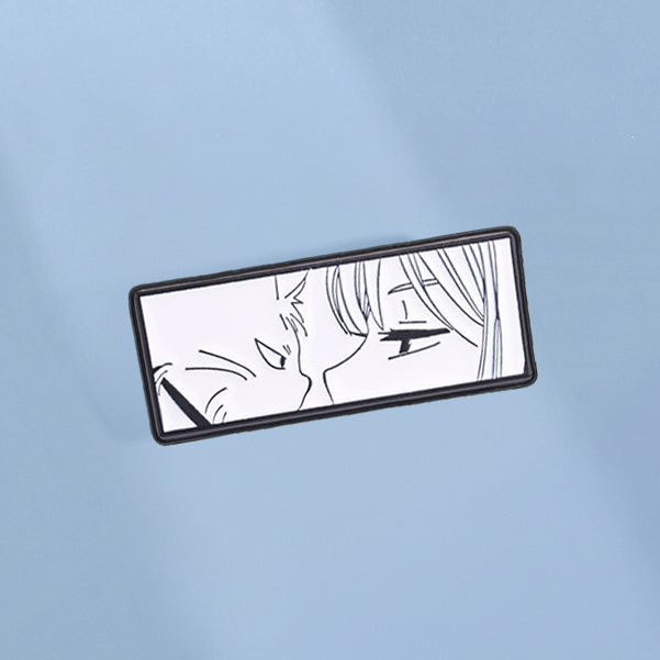 Sesshomaru Rin Kiss Manga เคลือบ Pin Inuyasha อะนิเมะแมวเข็มกลัดการ์ตูน Badge กระเป๋าเป้สะพายหลังอุปกรณ์เสริมของขวัญสําหรับเพื่อน