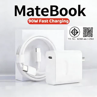 สําหรับ Huawei 90W Super Charger ประเภท C-Type C แล็ปท็อปอะแดปเตอร์แท็บเล็ตสําหรับ Mate 60 50 MateBook D15 D14 D13