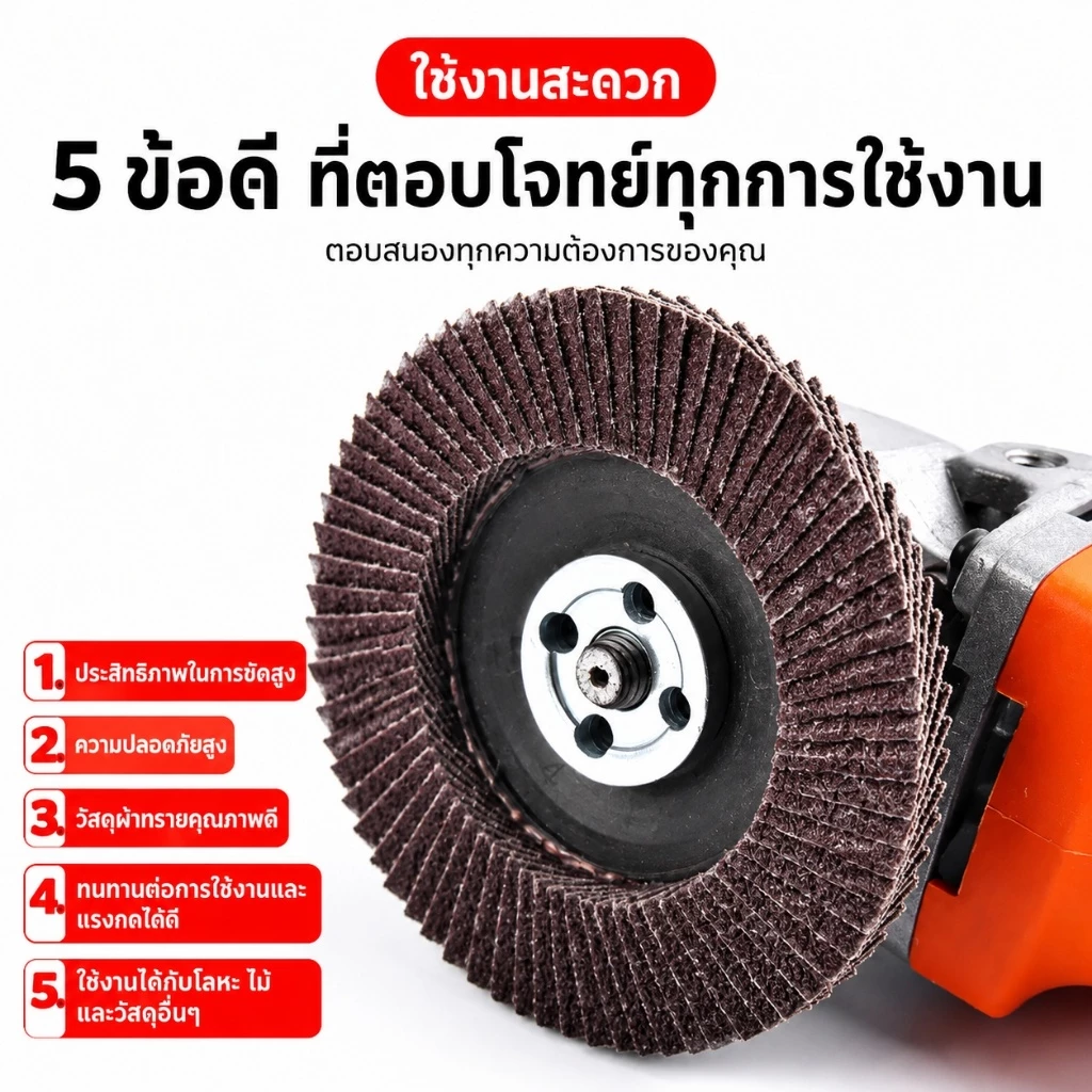 💥 กระดาษทรายซ้อน 4 นิ้ว คุณภาพสูง จานทรายหลังแข็ง ขัดไม้ ขัดเหล็ก ขัดสแตนเลส ลอกสี ขัดสนิม เบอร์ 60/80/120 ทนทาน ใช้งานง่าย T0006