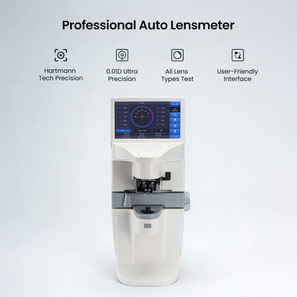 AIST Brand New Coming Digital Auto Lens Meter 7 Inch Touch Screen Uv Pd Printing Focimeter Lensomete