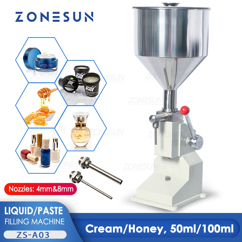 ZONESUN A03 เครื่องเติมวางด้วยมือสําหรับลิปกลอสครีมเครื่องสําอางขวดน้ําผึ้ง