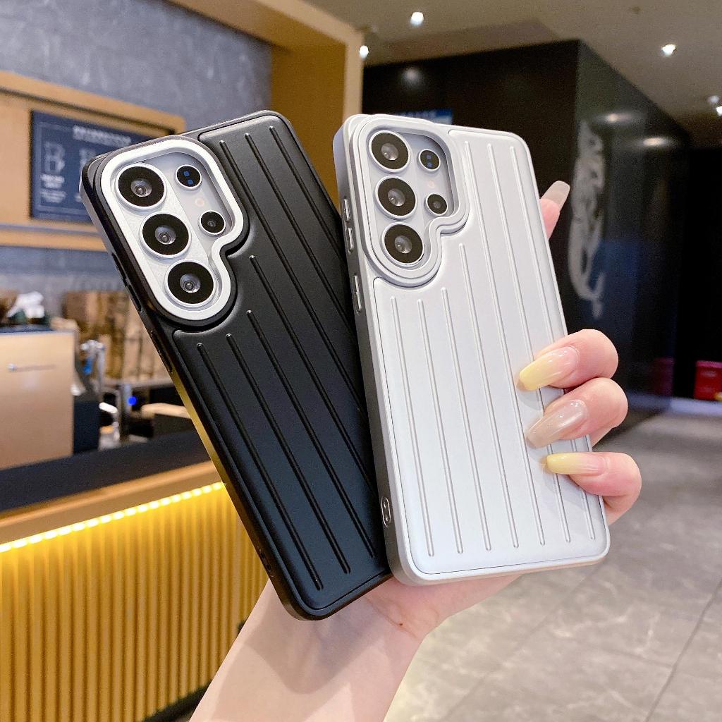 เคสโทรศัพท์ดีไซน์กระเป๋าเดินทาง ใช้ได้กับ Samsung S26 Ultra, S25 Ultra, S22 Ultra, การป้องกันกันลื่นแบบครอบคลุมเต็มรูปแบบ