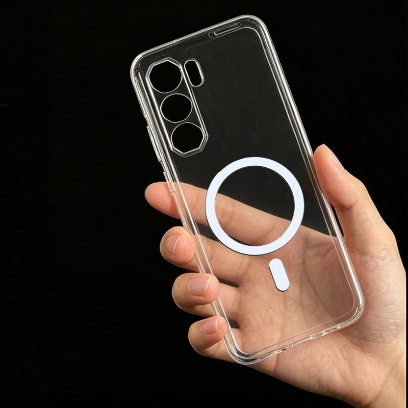 ZTE NUBIA NEO 5 5G / NEO 5 Pro / NEO 5 GT Casing Clear Case Phone Case Cover Fundas Camera Protect Support Magnetic Wireless Charger with Holder