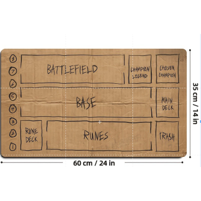 ตลก Riftbound Playmat พร้อมโซน, การออกแบบกระดาษแข็งยาง Play Mat สําหรับ TCG CCG, แผ่นรองเมาส์ขนาดใหญ่, Play Mat สําหรับเกมการ์ดเทรดดิ้ง, โต๊ะ Mat เกมกระดาน