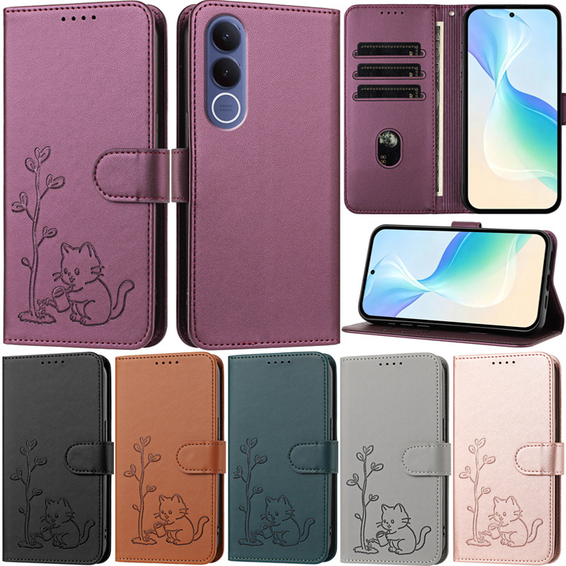 หรูหราสําหรับVivo V70 FE Y31d 4G Y05 Y21 5G Y500 Pro Y31 5G V70 Y400 V60 Lite Y400 Pro 5G V60 กระเป๋าสตางค์หนังPUช่องเสียบการ์ดผิวป้องกันพลิกกรณี