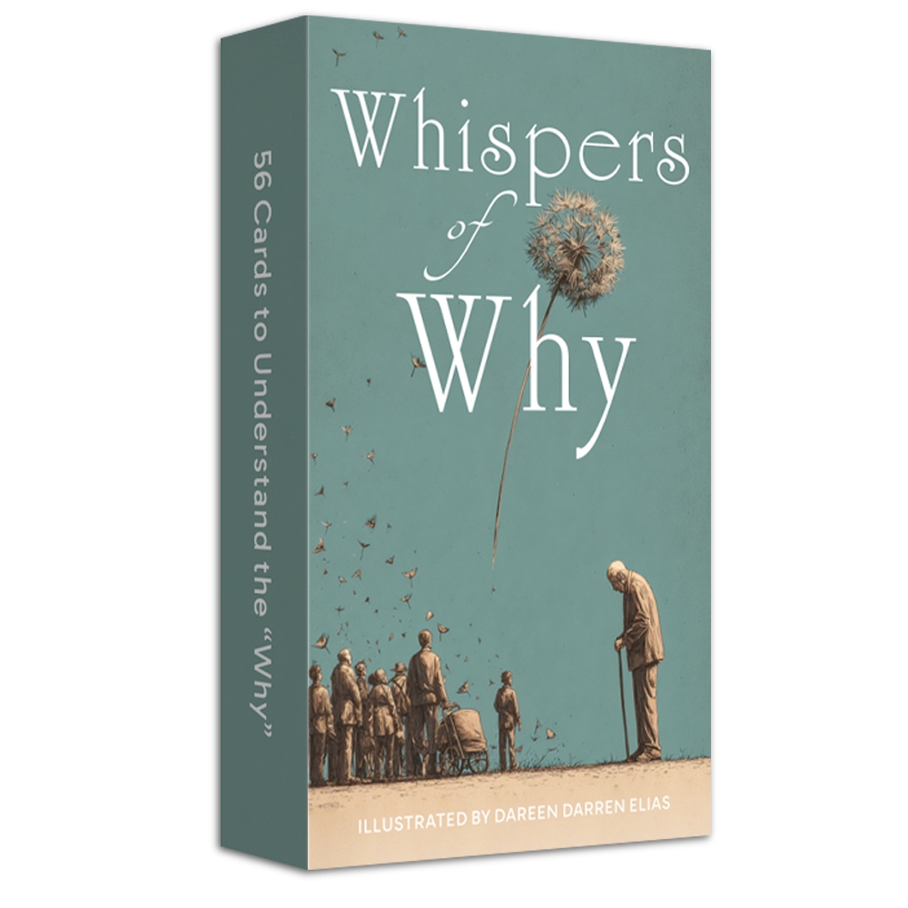 Whispers of Why Oracle ไพ่ Oracle ภาษาอังกฤษ 56 ใบ สำหรับการสะท้อนความคิด การพัฒนาตนเอง และการใช้ชีวิตอย่างมีสติ ใช้งานง่ายสำหรับมือใหม่