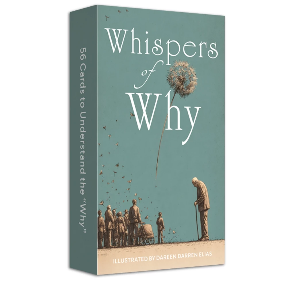 Whispers of Why Oracle ไพ่ Oracle ภาษาอังกฤษ 56 ใบ สำหรับการสะท้อนความคิด การพัฒนาตนเอง และการใช้ชีวิตอย่างมีสติ ใช้งานง่ายสำหรับมือใหม่