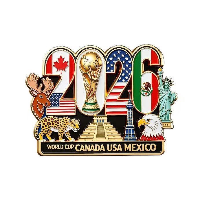แม่เหล็กติดตู้ไฟ World Cup 2026 แม็กเน็ตฟุตบอล อะคริลิค ของที่ระลึก ตกแต่งบ้าน ของขวัญแฟนบอล