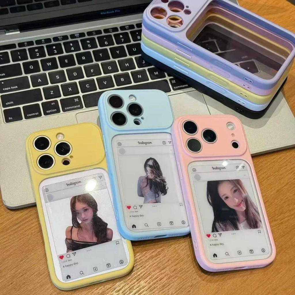 【Transparent acrylic hard case/Yellow】เคส compatible for iPhone 11 12 13 14 15 16 17 pro max case