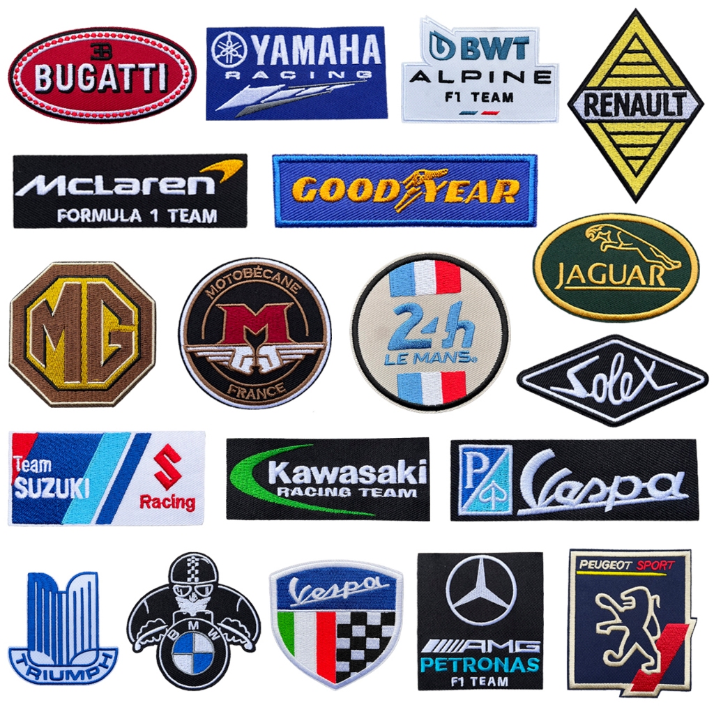 ยี่ห้อ BMW Car Yamaha Motorcycle Rider Clothes Iron on Sewing On เย็บปักถักร้อย Patch Garment Coat Badges