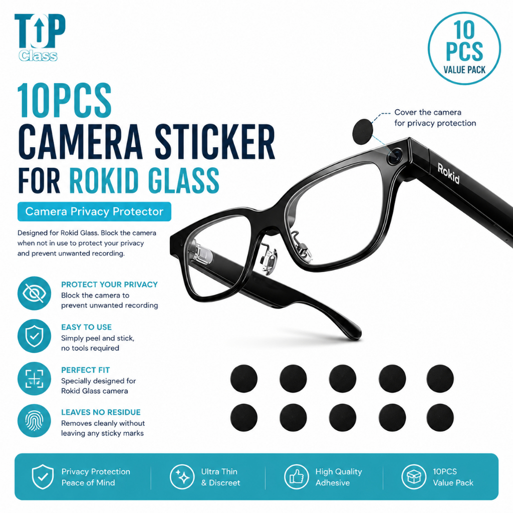 10 ชิ้นกล้องสติกเกอร์ฝาครอบความเป็นส่วนตัวสําหรับแว่นตา Rokid RV101 | เข้ากันได้กับ Rokid Max, Rokid