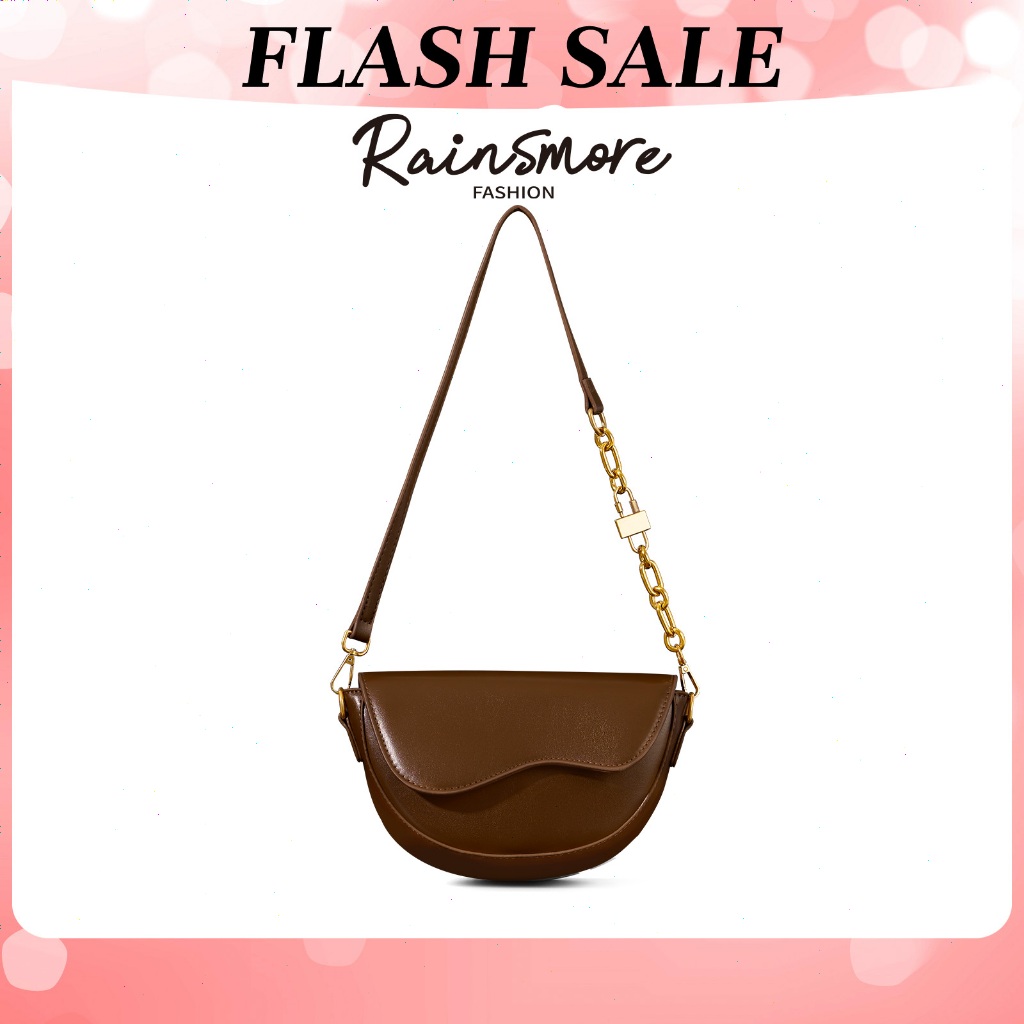 RAINSMORE-2025 ยอดนิยม Retro แฟชั่น All-Match One-Shoulder Messenger กระเป๋า Niche Design อานกระเป๋าอินเทรนด์สไตล์ใหม่กระเป๋าผู้หญิง