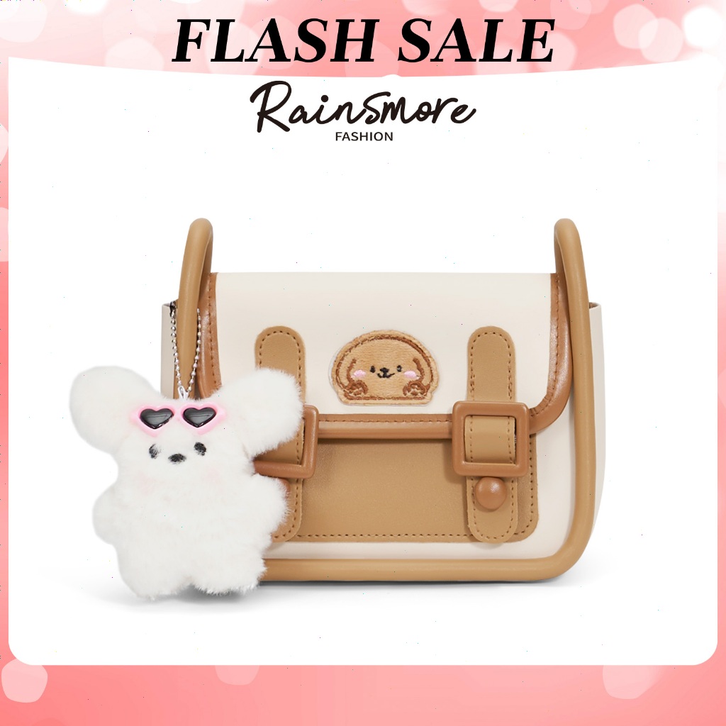 RAINSMORE กระเป๋าสะพายข้าง งานสีตัดกัน น่ารัก สไตล์วินเทจ ทันสมัย มีคุณภาพ สไตล์เล็กๆหายาก สำหรับฤดูร้อนและฤดูใบไม้ผลิ ใหม่ล่าสุด 2025