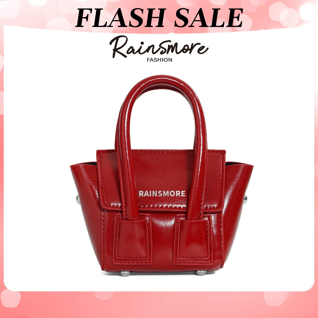 RAINSMORE- กระเป๋าถือและสะพายไหล่ สไตล์ใหม่ หนัง PU สำหรับสุภาพสตรี
