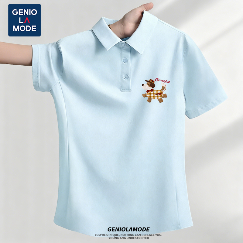 GENIO LAMODE เสื้อโปโลผู้หญิง แขนสั้น ผ้าแห้งไว กันแดดดีเยี่ยม ทรงสวย ใส่สบาย สีพาสเทลน่ารัก
