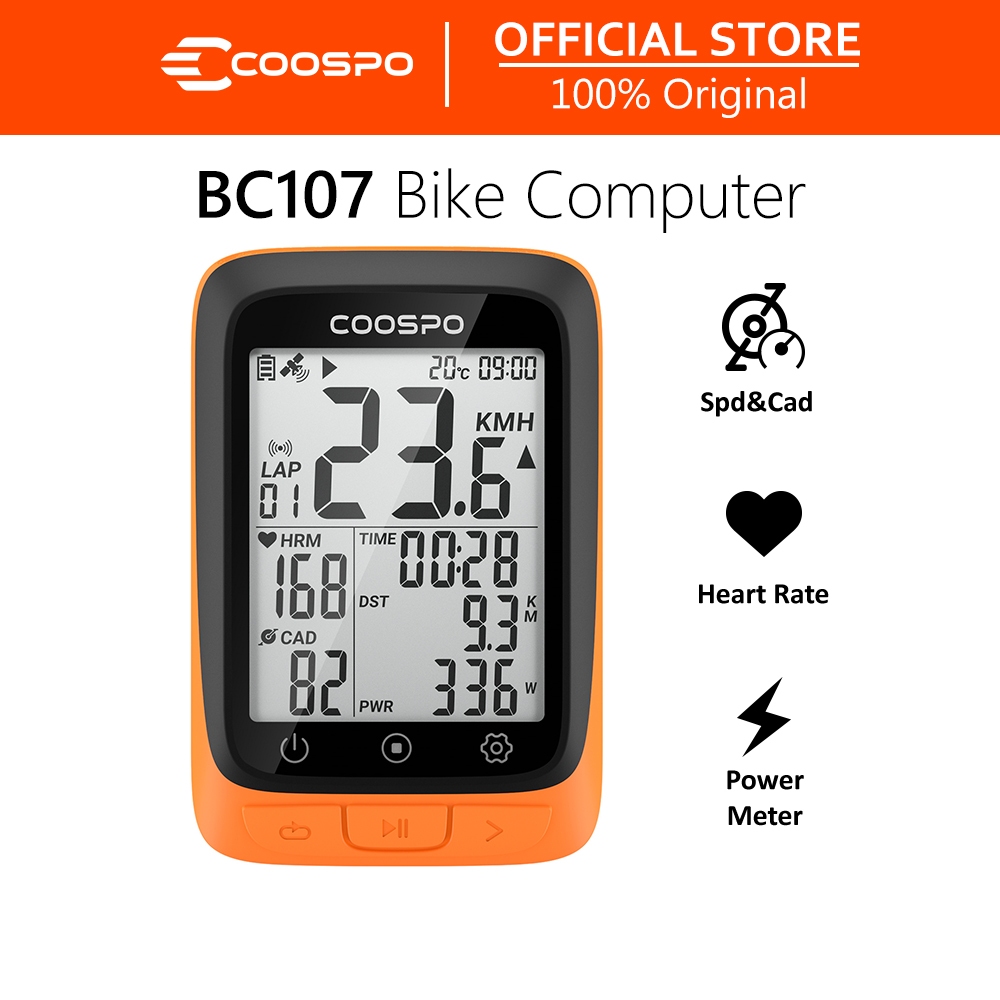 COOSPO จักรยานคอมพิวเตอร์ขี่จักรยาน GPS Speedometer เครื่องวัดระยะทางจักรยาน ANT+ Sensor BC107 BC26 BC200