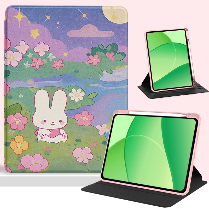 สําหรับ 2025 OPPO Pad SE 11 OPD2417 OPD2420 OPD2419 Flip อะคริลิค 360° เคสแท็บเล็ตขาตั้งหมุนได้พร้อม