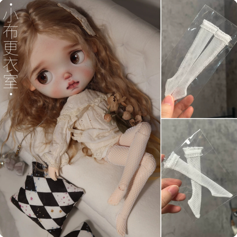 Ob24 Doll Body blythe Small Ragdoll Dress Up Accessories Socks Fishnet Socks