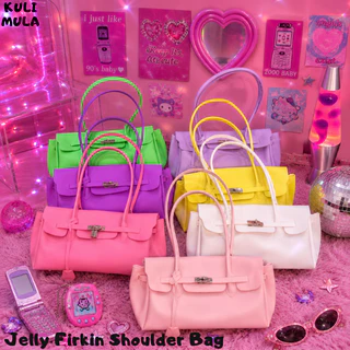 KULIMULA Kiiikiii Jelly Shoulder Bag กระเป๋าเจลลี่ กระเป๋ากันน้ำ สีพาสเทล กระเป๋าโท้ท ใช้งานได้ทุกวัน