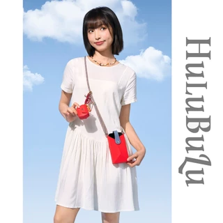 HuluBulu 2026 ชุดกระเป๋าใส่มือถือ+หูฟัง 📱 ใส่ iPhone 17 Pro Max AirPods Pro ได้ วัสดุ EVA กันน้ำกันคราบ สีพาสเทลจับคู่ได้เอง สายถักปรับได้ ดีไซน์เรขาคณิต พกพาไปเที่ยวประจำวัน