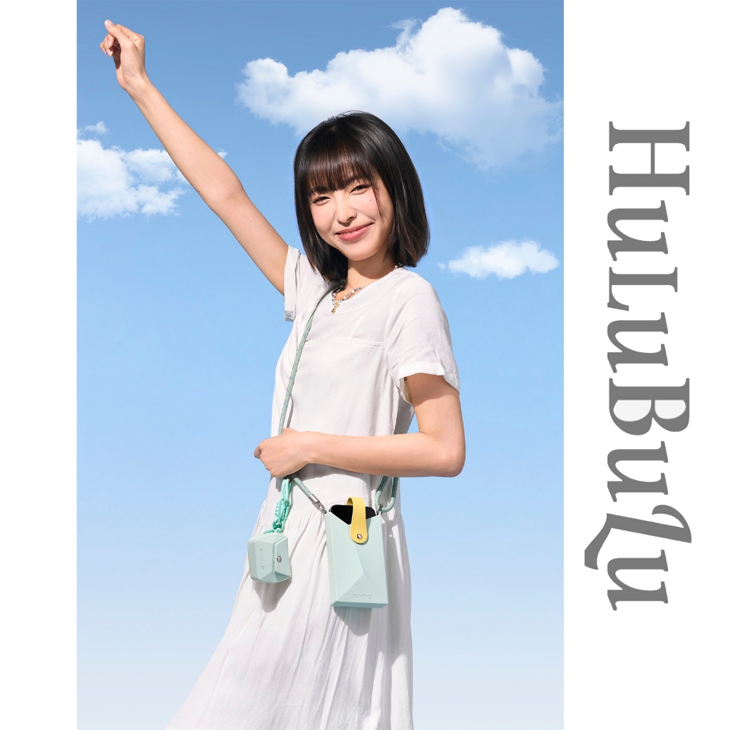 HuluBulu 2026 ชุดกระเป๋าใส่มือถือ+หูฟังไร้สาย วัสดุEVAกันน้ำกันคราบ สีสันพาสเทลจับคู่ได้เอง สายถักปรับได้ สไตล์เรขาคณิต พกพาไปเที่ยวประจำวัน