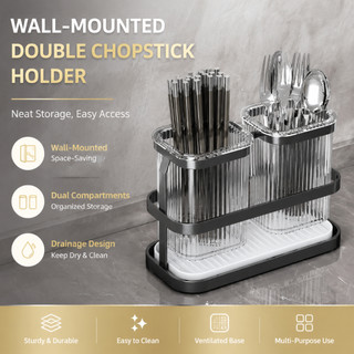 kitchen Cutlery Storage Box Drain Cutlery Spoon Fork Holder Chopstick Holder Wall Tableware Rack Organizer Storage Chopsticks Tableware Holder Basket