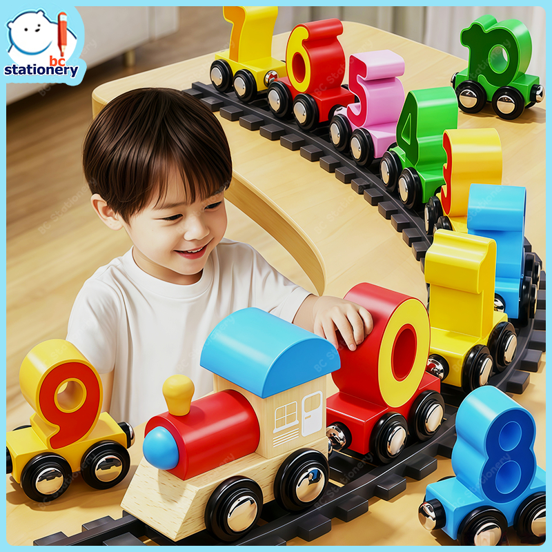 ของเล่นรถไฟแม่เหล็ก ของเล่นเด็ก เสริมพัฒนาการเด็กอนุบาล สำหรับเด็กชายและเด็กหญิง ของเล่นส่งเสริมจินตนาการ STEM