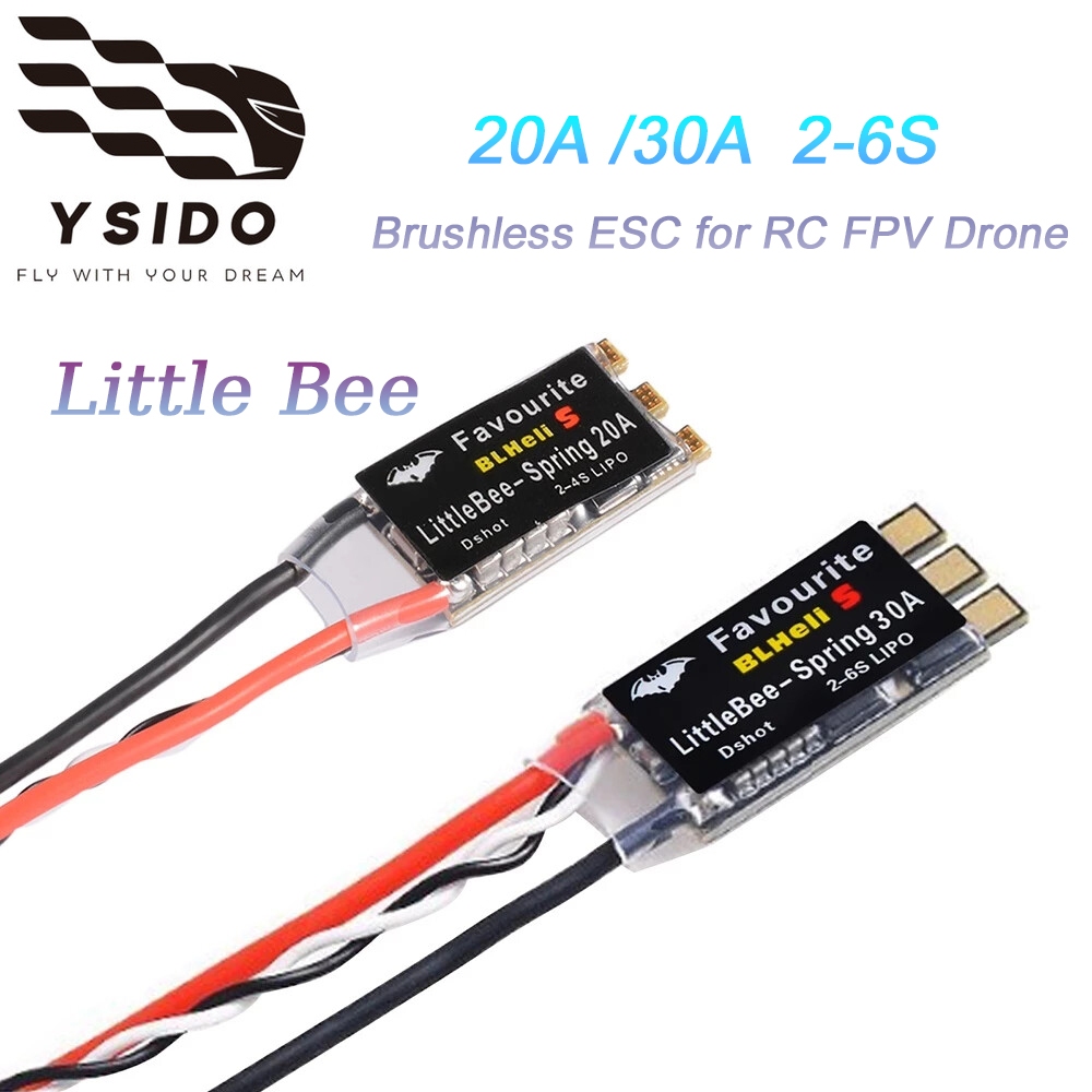 YSIDO Favourite FVT LittleBee 20A/30A ESC 2-6S ESC No-Bevel ESC สําหรับ RC FPV Drone