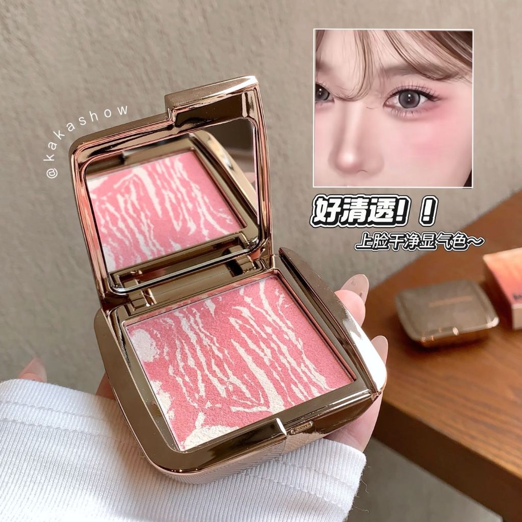 Kakashow Marbled Blush Powder Buttery Soft Ultra-Fine Powder ติดทนนาน Natural Flush เกาหลีทุกวันแต่งหน้า Blush เครื่องสําอาง NO.C713
