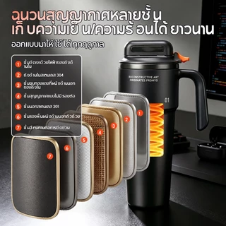 MODOFO แก้วเก็บอุณหภูมิในรถ 1000ML แก้วเก็บความเย็น ความจุขนาดใหญ่ 304 สแตนเลส นอกบ้าน ถ้วยน้ํากลางแจ้ง สำหรับรถ แก้วเก็บอุณหภูมิ Sports Water Bottle