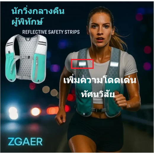 เสื้อกั๊ก PICZEN ทำจากไนลอนกันน้ำ น้ำหนักเบาที่มีที่เก็บขวดน้ำและโทรศัพท์ สบายต่อการวิ่งและการปั่นจักรยาน