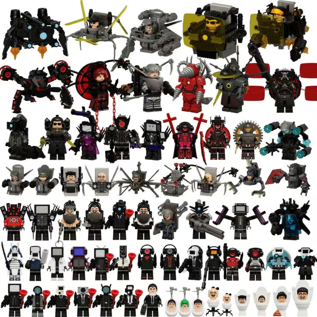 Skibidi Toilet Action Figure Gman 5.0 Spider Monitors Man Spider Speaker Man Titan TV Man ของเล่นคอลเลกชันบล็อกอาคารสําหรับเด็ก