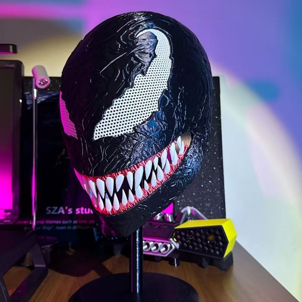 3D การพิมพ์ Venom Spiderman COSPLAY หน้ากากหมวกกันน็อคผู้ใหญ่สวมใส่ฮาโลวีนการ์ตูนนิทรรศการ Party Props