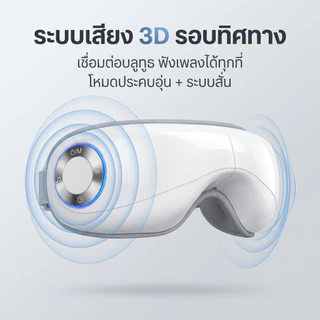 Aurora8 เครื่องนวดตา เครื่องนวดตาไฟฟ้า ประคบร้อน แรงดันอากาศ สั่น Bluetooth 6 โหมด ลดอาการตาล้า