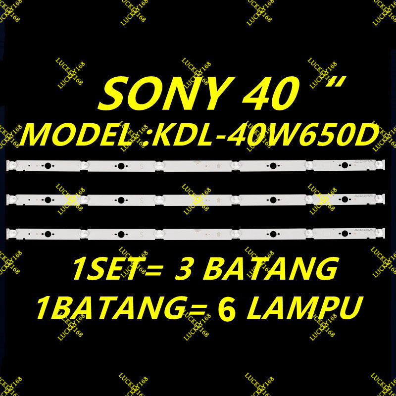 ใหม่ 3 ชิ้น/เซ็ต KDL-40W650D SONY 40 LED TV BACKLIGHT / LAMPU ทีวี KDL-40W650