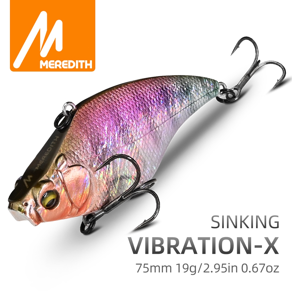 MEREDITH VIBRATION-X VIB 75 มม.19g Wobblers Fishing Tackle เหยื่อตกปลาการสั่นสะเทือนเหยื่อสําหรับความลึกเต็มอุปกรณ์ประดิษฐ์