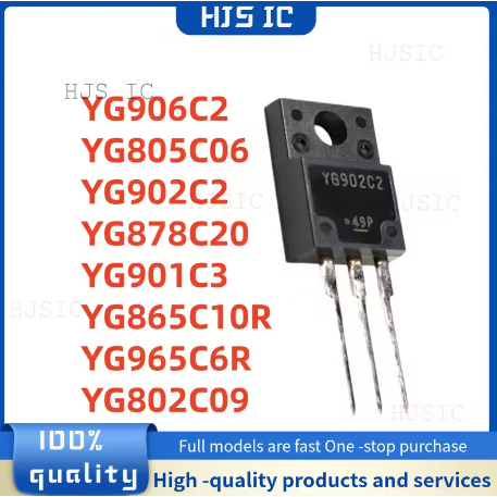 5PCS ใหม่ YG906C2 YG805C06 YG902C2 YG878C20 YG901C3 YG865C10R YG965C6R YG802C09 TO-220F MOSFET
