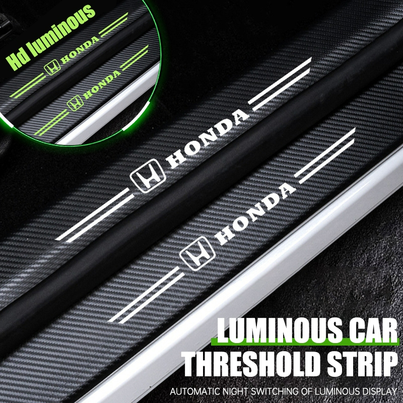 ​4/5 ชิ้น เคฟล่าใส่ได้​ทุกรุ่น ชายบันไดรถยนต์ สติกเกอร์คาร์บอนไฟเบอร์เรืองแสง กันน้ำ คุณภาพสูง กันรอยขีดข่วน ติดบันไดรถยนต์ สติ๊กเกอร์สะท้อนแสง