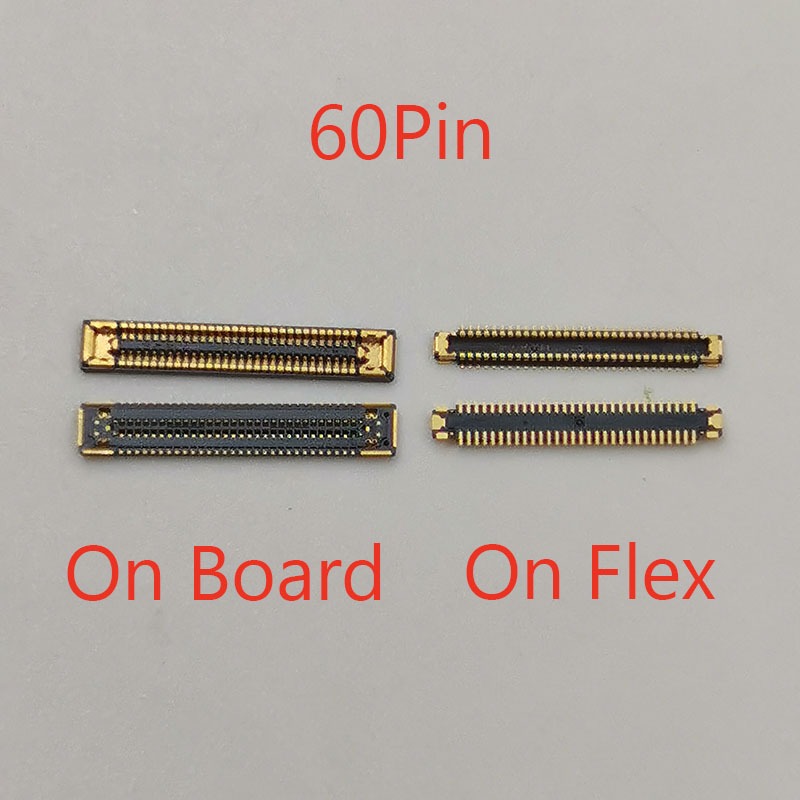 2-5pcs 60Pin USB Charger ชาร์จพอร์ต FPC Connector สําหรับ Samsung S22 S23 S24 S25 Plus Ultra S911 S916 S918 S921 S926 S928 จอแสดงผล LCD FPC