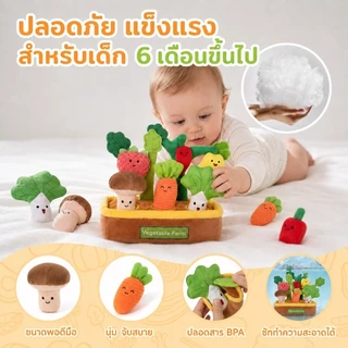 พร้อมส่ง ของเล่นดึงผักเสริมพัฒนาการเด็ก ของเล่นผ้านิ่ม Montessori ฝึกกล้ามเนื้อมัดเล็ก เสริมประสาทสัมผัส ของเล่นบทบาทสมมติสำหรับเด็ก
