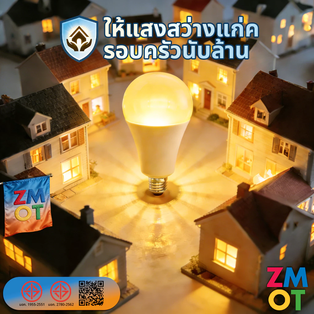 หลอดไฟ LED SlimBulb light 5W 9W 12W 15W 18W 24W ใช้ไฟฟ้า220V หลอดไฟขั้วเกลียว ขั้ว E27 thumbnail 3