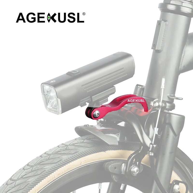 AGEKUSL ขายึดไฟจักรยาน Go Pro Mount Cateye ที่วางโคมไฟสําหรับ Brompton Pikes Birdy Dahon พับ