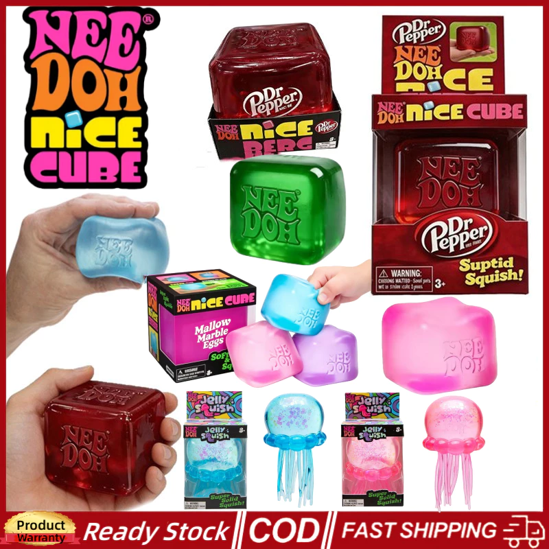 🔥จัดส่งภายใน 12 ชม🔥NEEDOH Nice Cube Schylling Cube Squishy Squeeze Stress Relief BALL พร้อม Super Solid Squishy ของเล่นช้า Rising Pinch Decompression ของเล่นสําหรับเด็กและผู้ใหญ่ ASMR